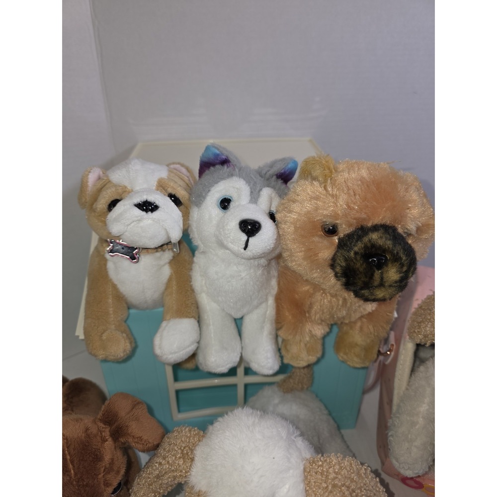 Our Generation Puppy Dog Plush Lot Of 6 Dogs, House, Carry Dog Bag & Accessories - Picture 2 of 16